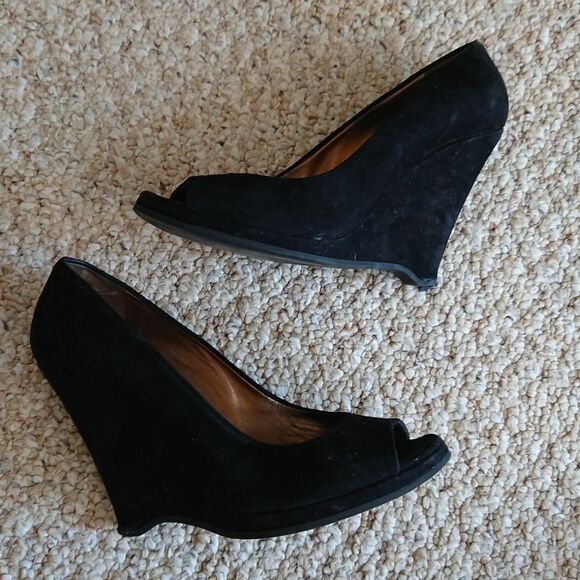 Miu Miu black suede wedges size 37 - Picture 13 of 16